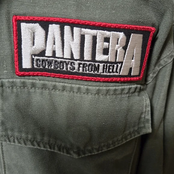 Official Band Merch: Pantera CFH Military Field Jacket (S) (Olive) Discontinued